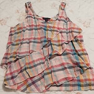 Tommy Hilfiger Multicolor Plaid Women's Blouse